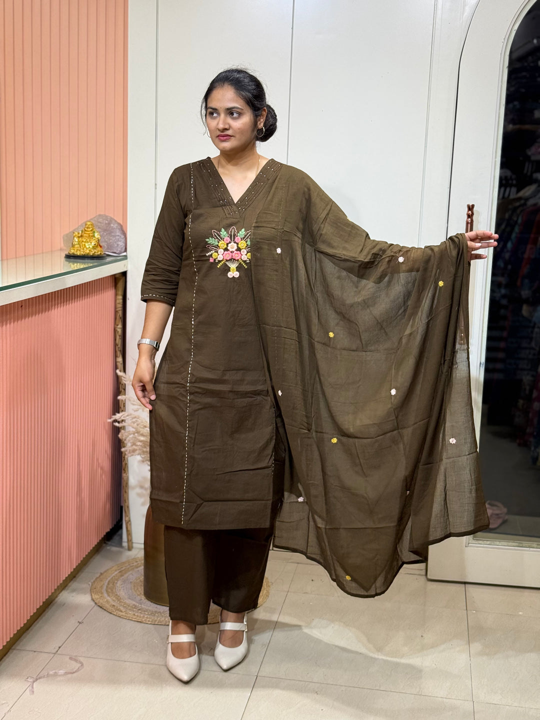 Hand Embroidered 3 Pc Cotton Collection – Summer Special | R166