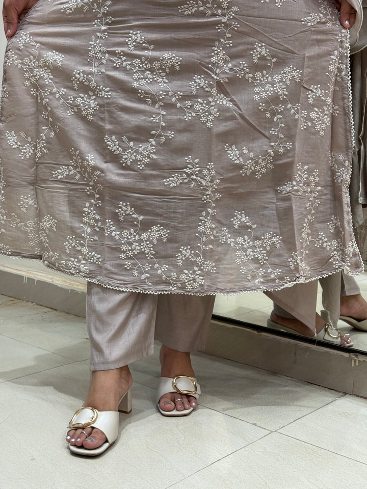 Mul Chanderi with Embroidery work| R205