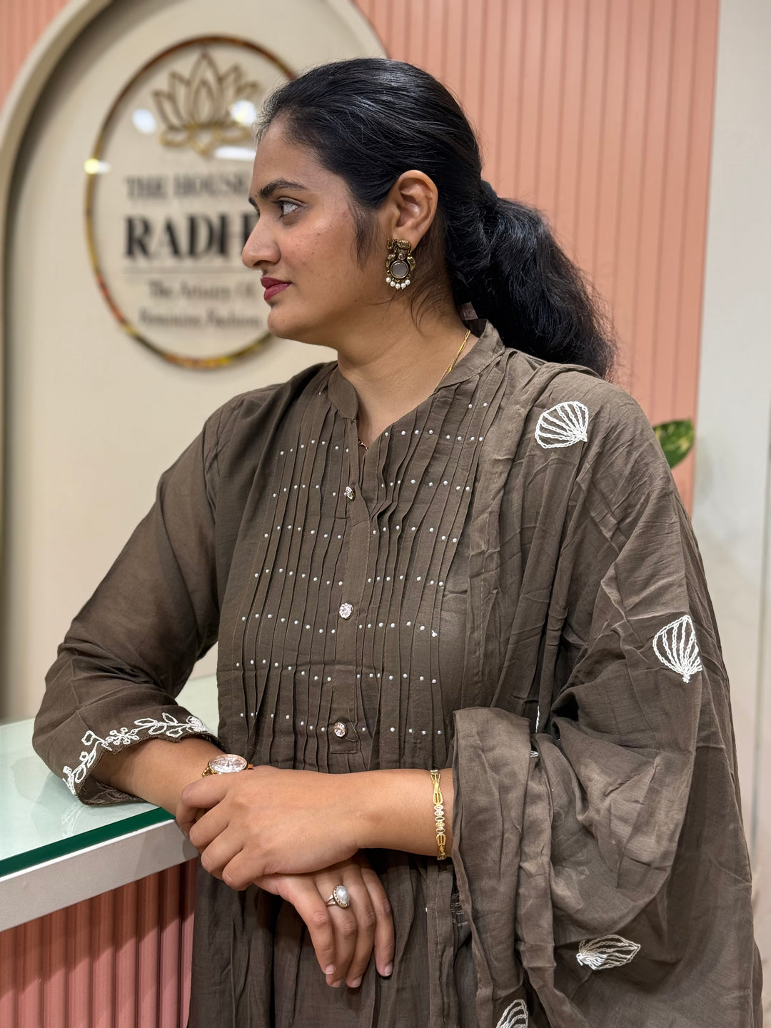 Pure Mul Cotton Collection with embroidery Work ( Cotton Lining) Extra Soft Fabric | R190