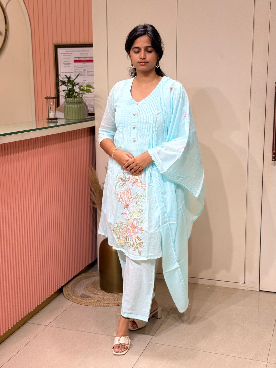 Mul Cotton Collection with Embroidery work (Cotton Lining)| R150