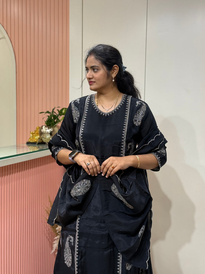 Mul Chanderi with Embroidery work (Cotton Lining) | R138