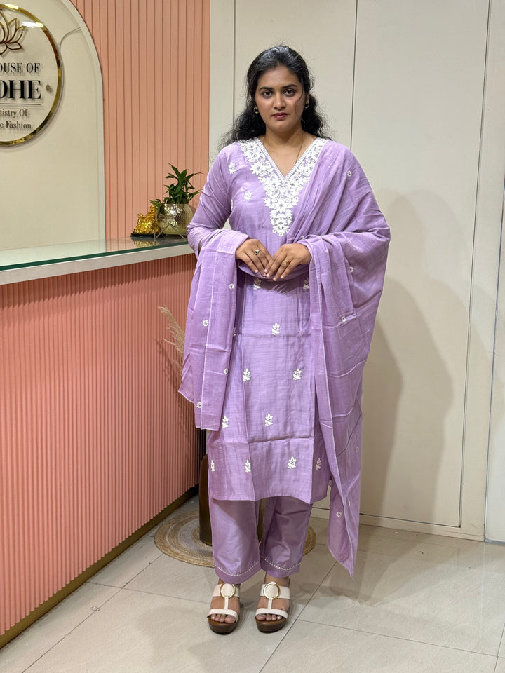 Vatican &amp; Mul Chanderi Embroidered Collection | R209