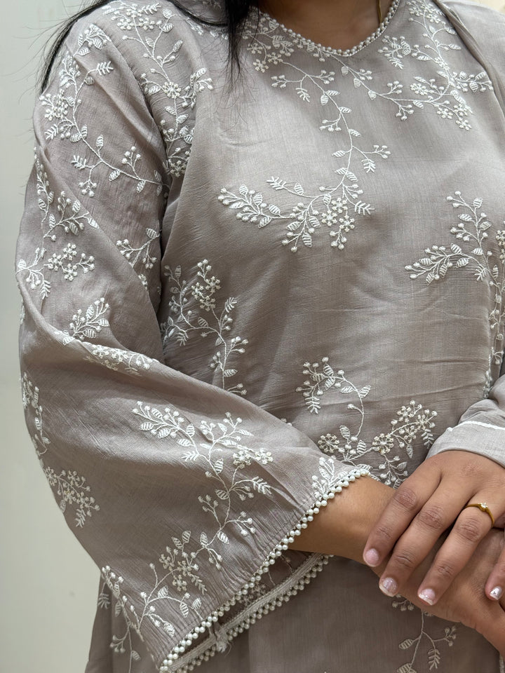 Mul Chanderi with Embroidery work| R205