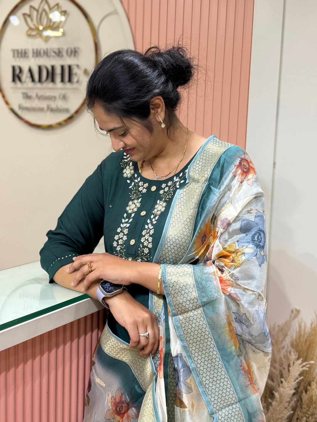 Budget-Friendly Roman Gloss Collection with Digital Dupatta | R222