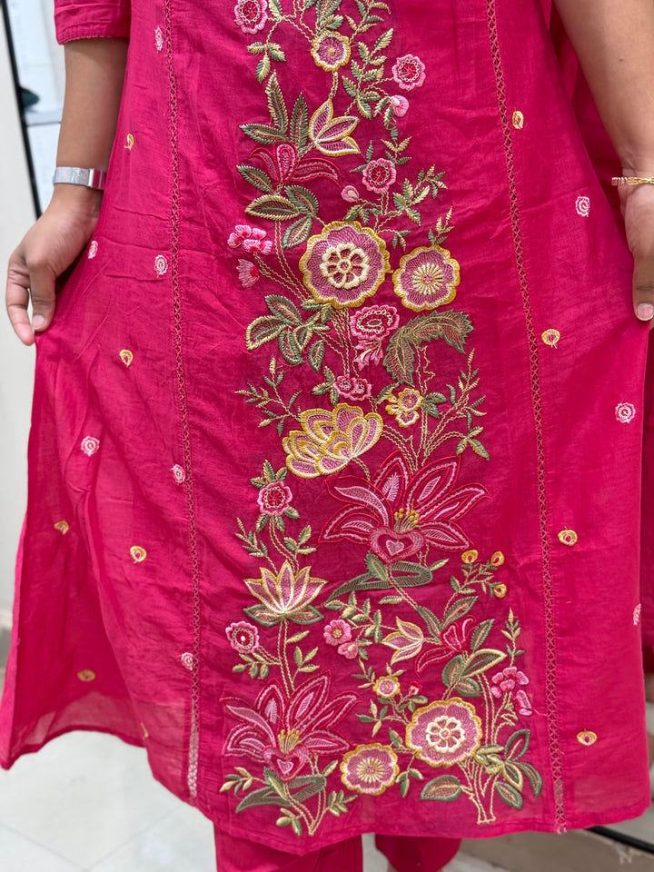 Mul Cotton Collection with Embroidery work (Cotton Lining)| R181