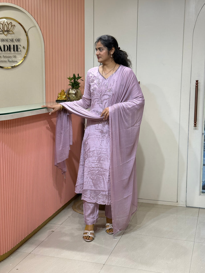 Pure Chinon Handwork Collection Party Wear  | R177
