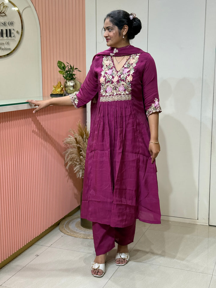 Premium Mul Chanderi Handwork Collection (SuperHit Design)| R206