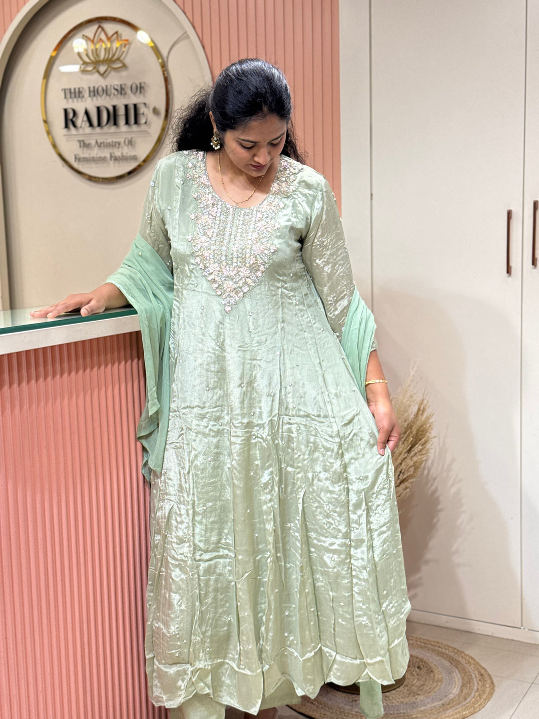 Pure Chinon Handwork Collection Party Wear | R117