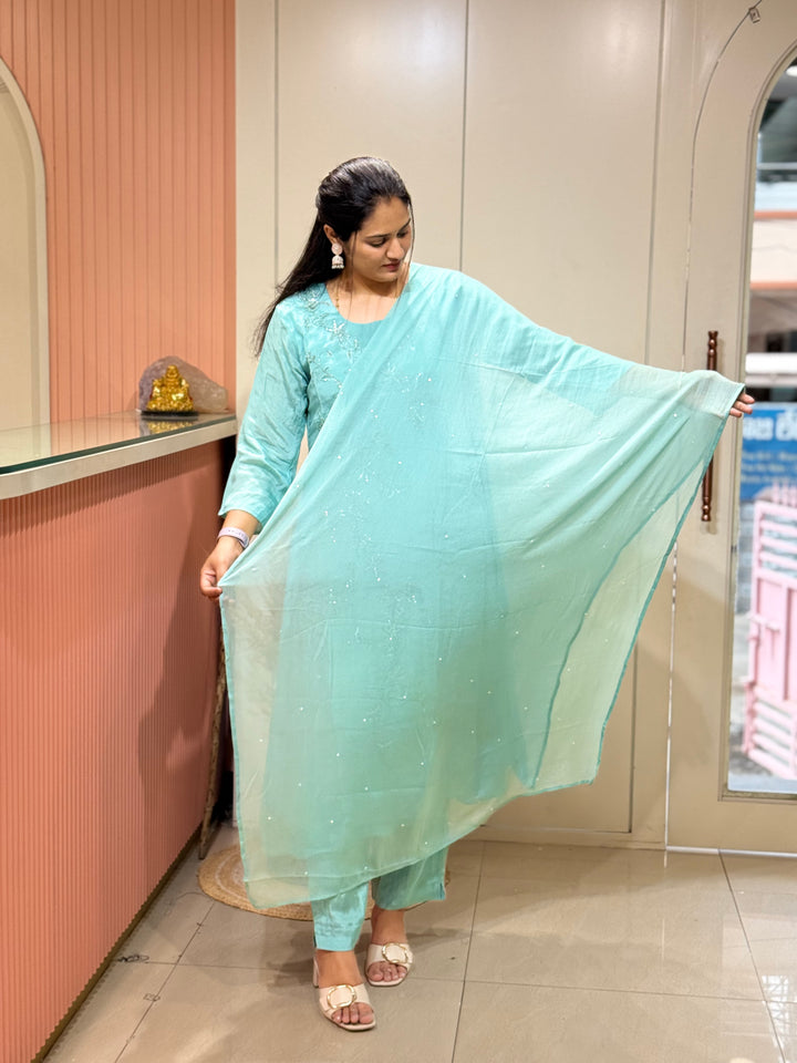 Pure Chinon Handwork Collection Party Wear  | R177