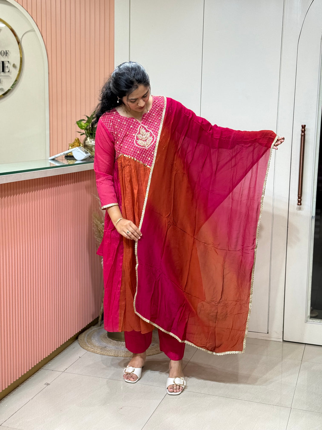 Pure Banarasi Mul Chanderi Exclusive Designer Collection (Cotton Lining)| R218
