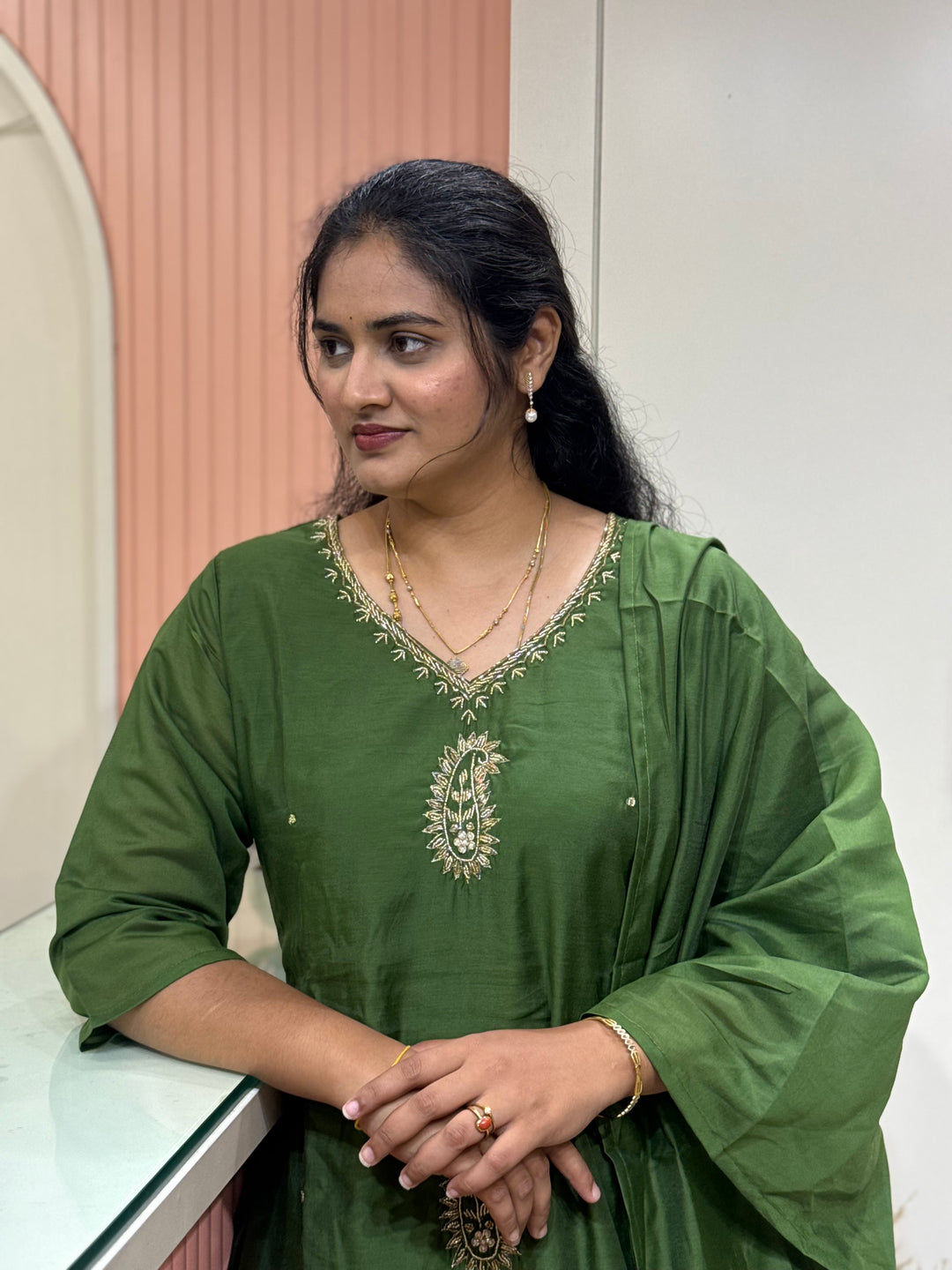 S Mul Chanderi Collection with cut Dana work | R209