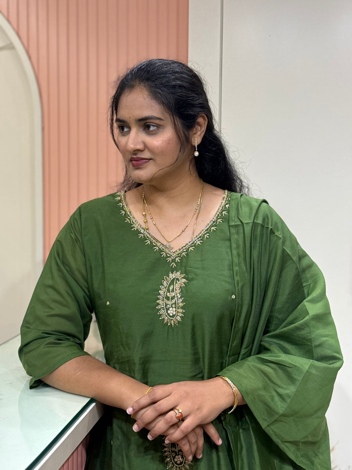 S Mul Chanderi Collection with cut Dana work | R209
