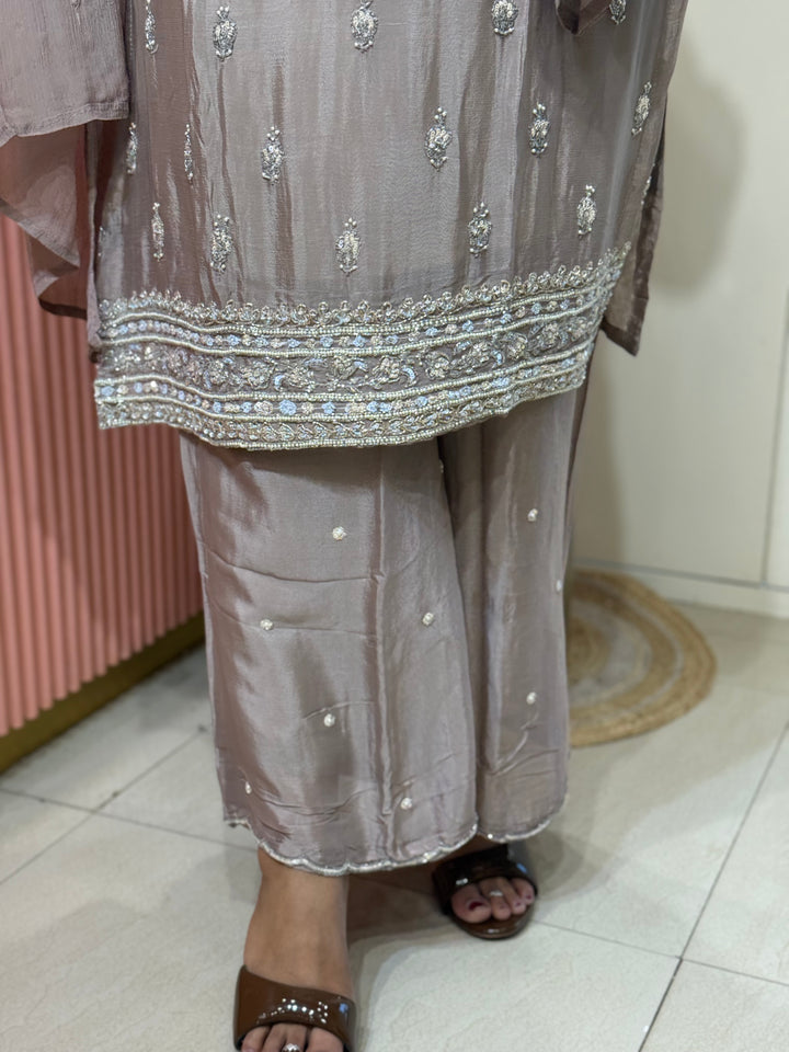 Pure Chinon Handwork Collection Party Wear  | R177
