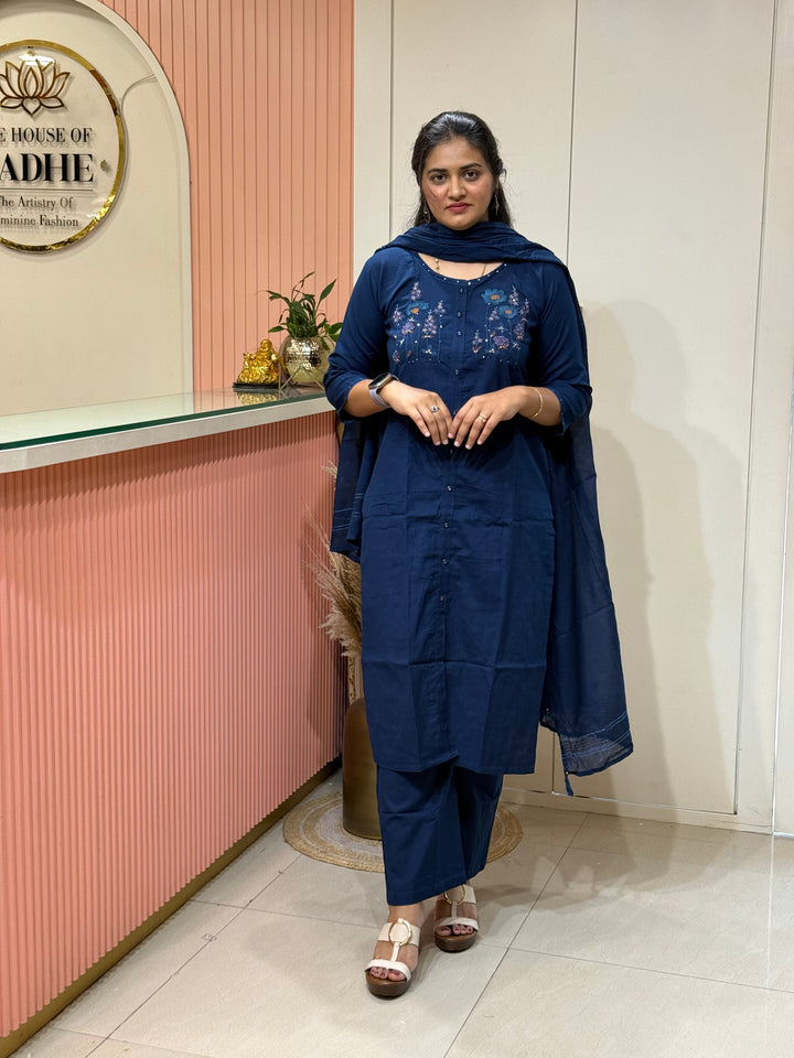 Khadi Cotton Collection with Embroidery Work | R220