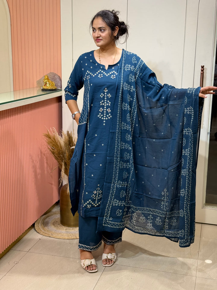 60-60 Cotton 3 piece Kurta set | R170