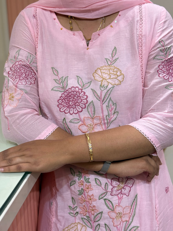 Mul Cotton Collection with Embroidery work (Cotton Lining)| R181