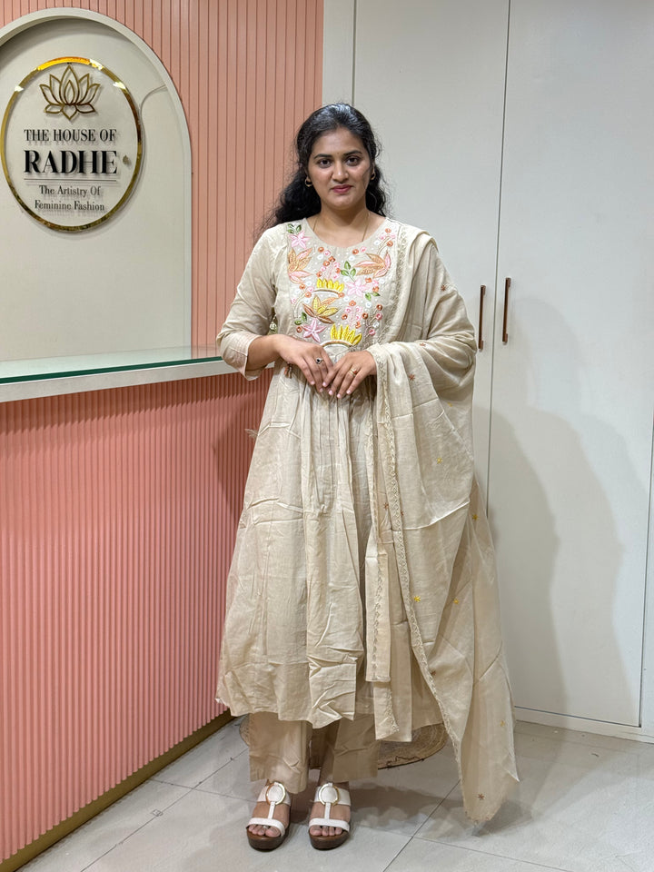 Pure Mul Cotton Embroidered Collection with Cotton Lining | R190