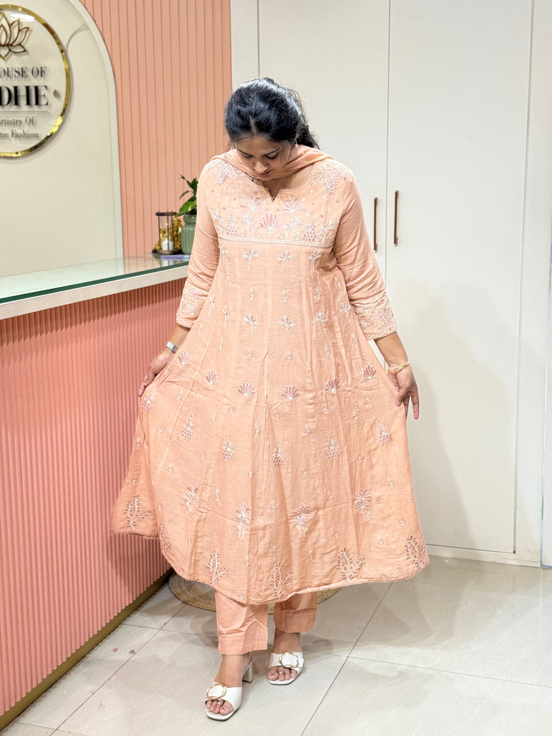 Mul Cotton Collection with Embroidery work (Cotton Lining)| R181