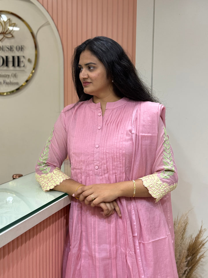 Banarasi Mul Chanderi Collection (Cotton Lining )| Applique Work | R225