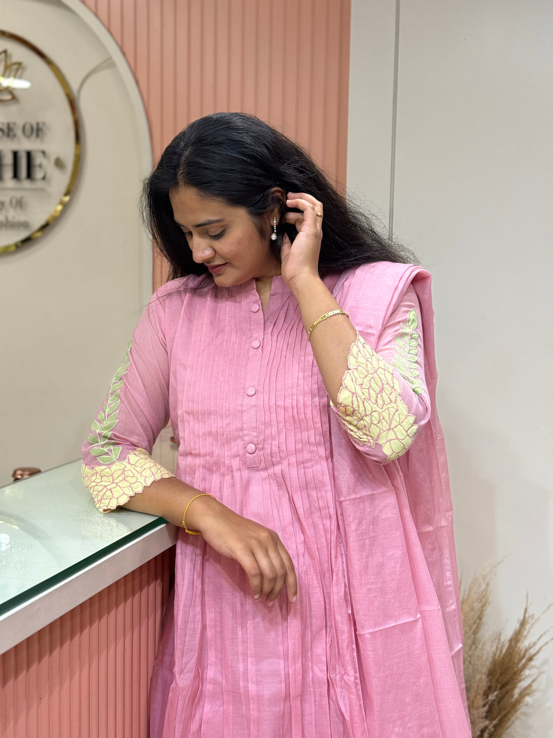 Banarasi Mul Chanderi Collection (Cotton Lining )| Applique Work | R225