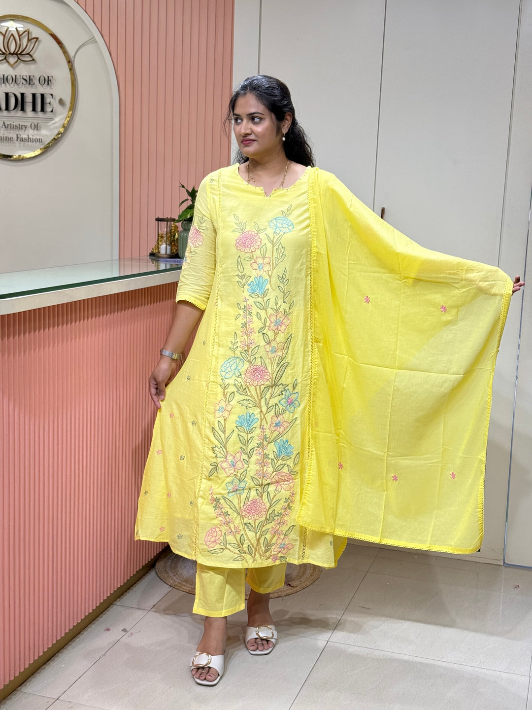 Mul Cotton Collection with Embroidery work (Cotton Lining)| R181