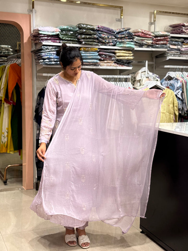 Pure Chinon Handwork Collection Party Wear | R177