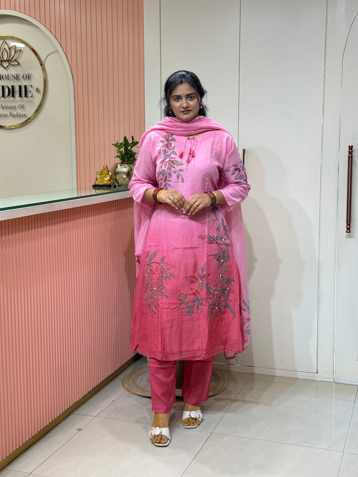 Pure Banarasi Mul Chanderi Exclusive Designer Collection (Cotton Lining)| R218