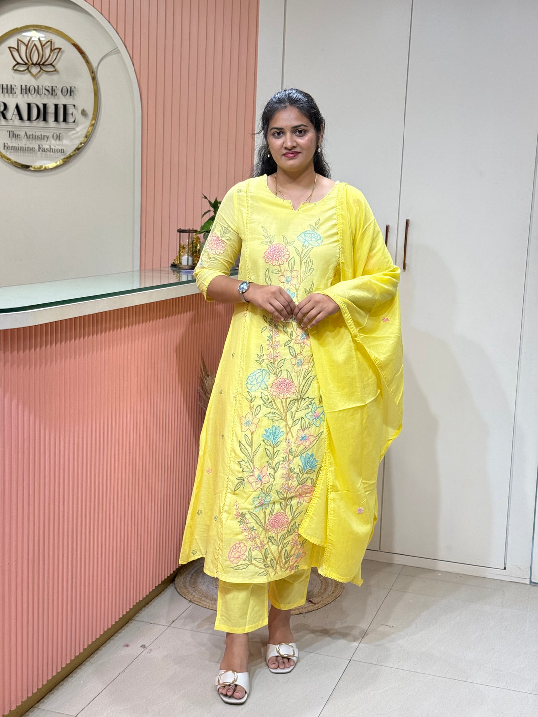 Mul Cotton Collection with Embroidery work (Cotton Lining)| R181