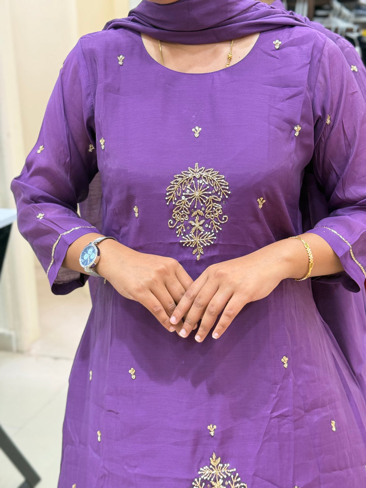 Mul Chanderi Semi Party Wear | R214