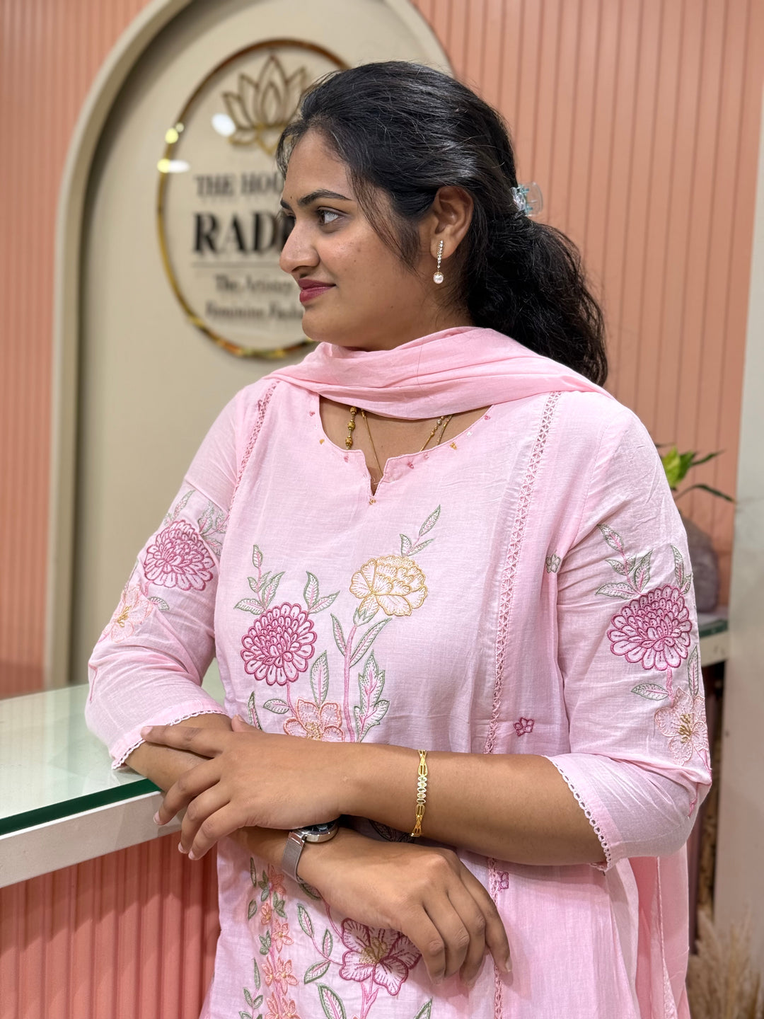 Mul Cotton Collection with Embroidery work (Cotton Lining)| R181