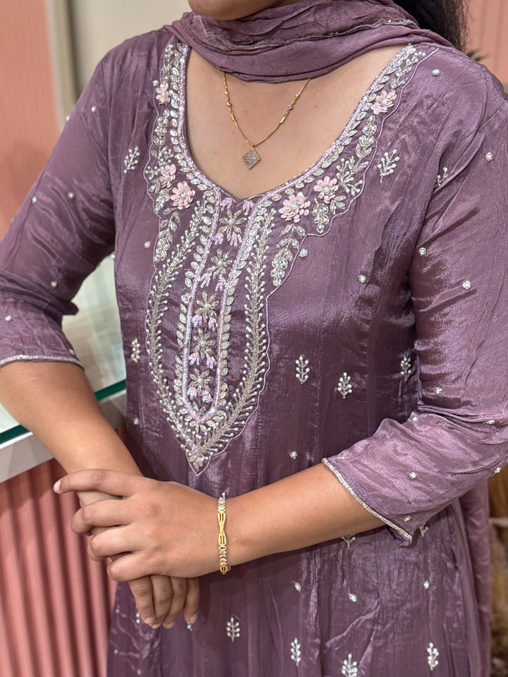 Pure Chinon Handwork Collection Party Wear | R177