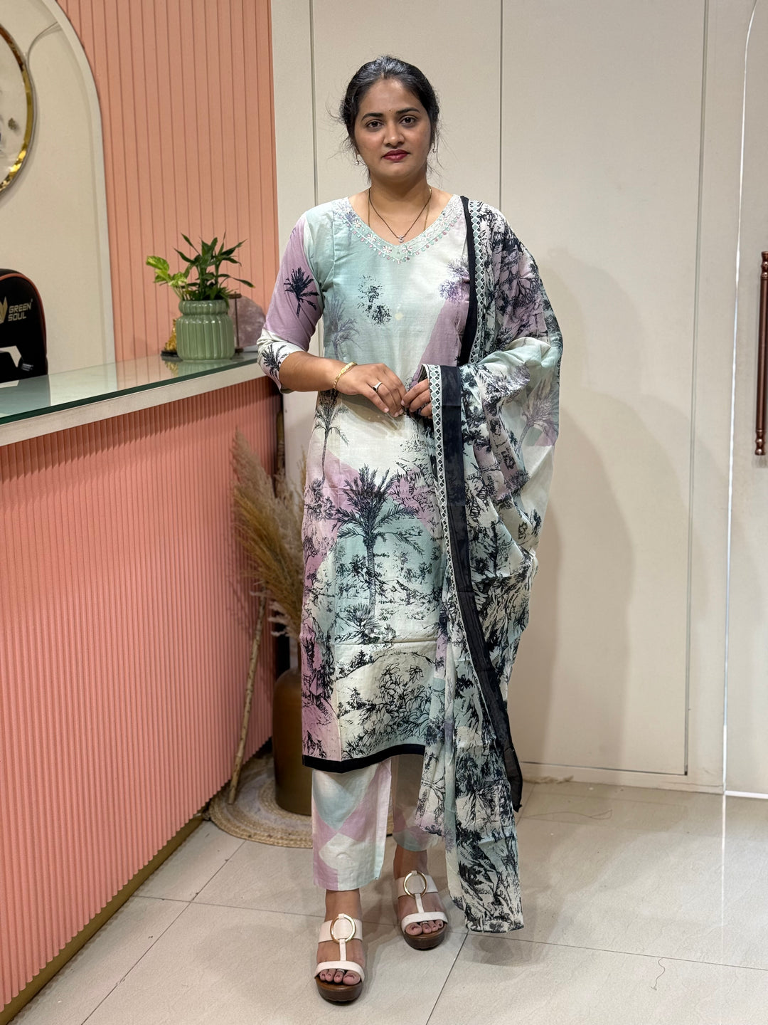 Cotton Collection with Beautiful Print with Full Length Cotton Dupatta | R230
