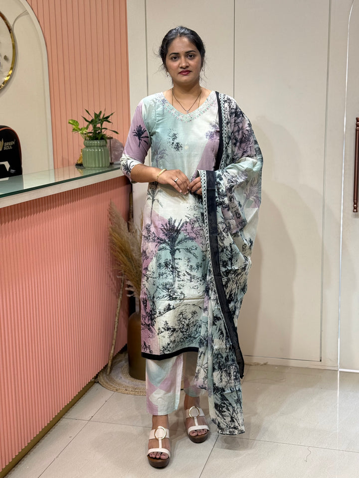 Cotton Collection with Beautiful Print with Full Length Cotton Dupatta | R230