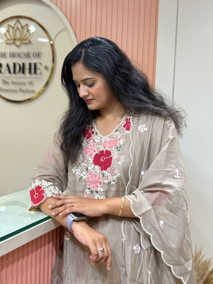 Mul Chanderi Collection with Embroidery work  | R208