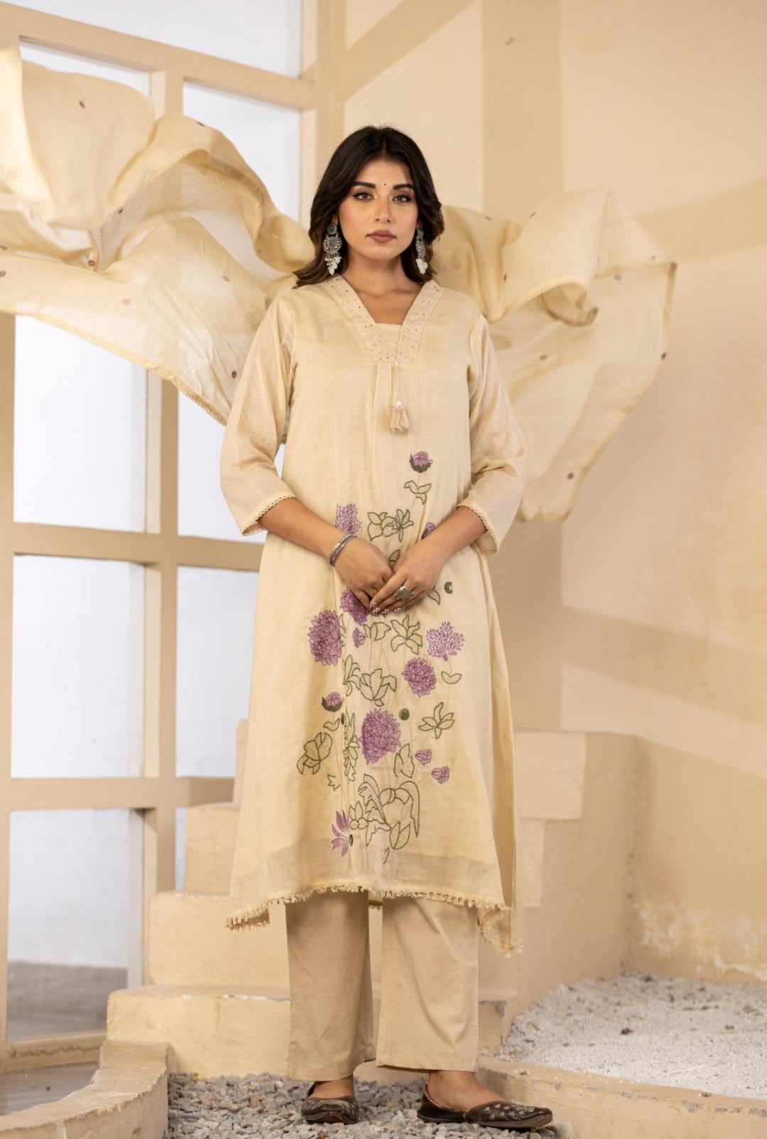 Premium Pure Mul Cotton Collection With Floral Embroidery | R190