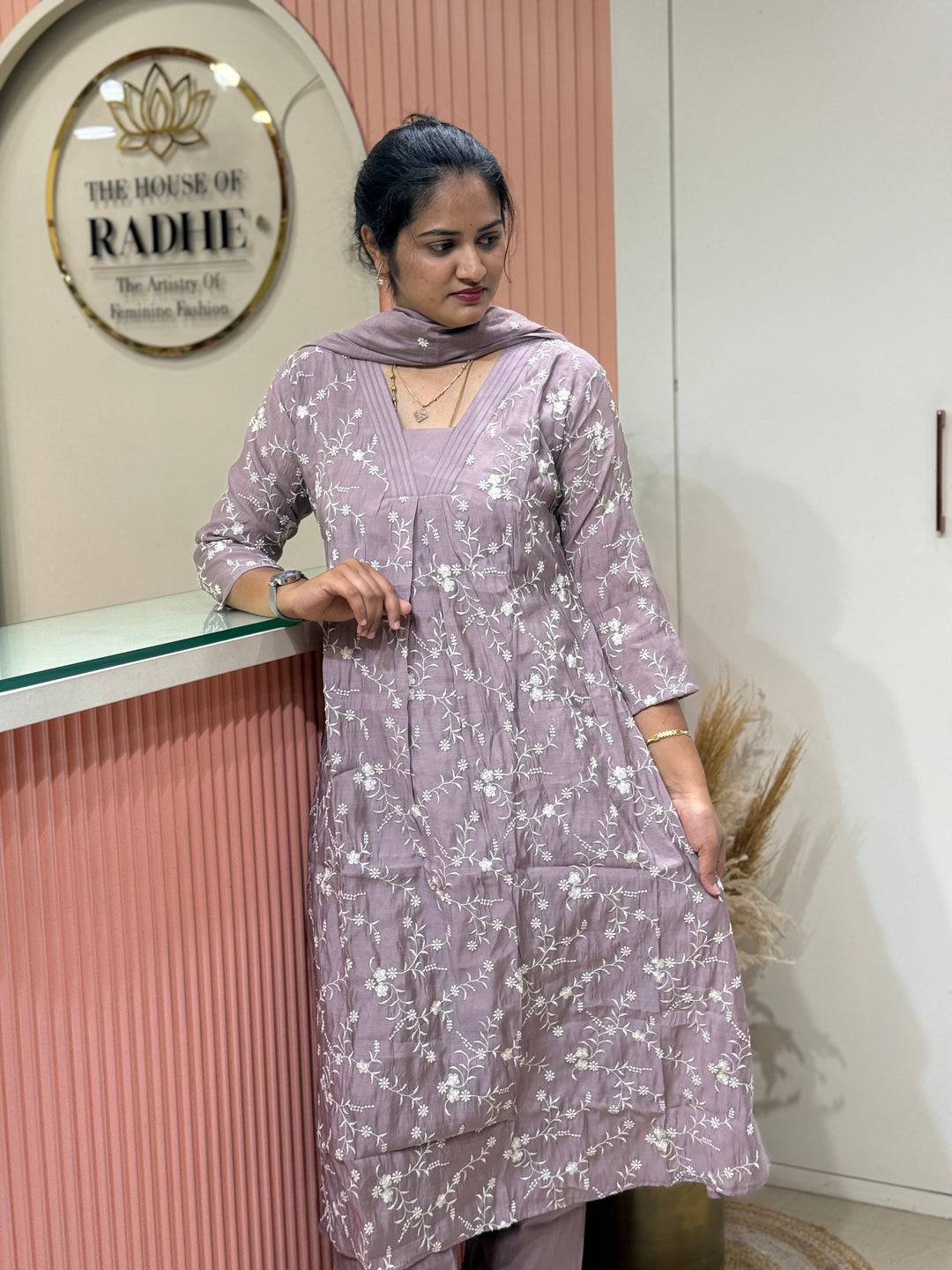 Mul Chanderi Collection with Embroidery work | R204