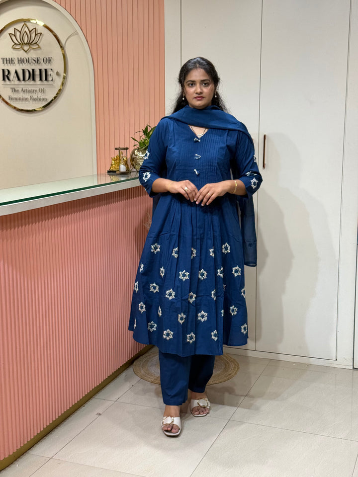 Premium Heavy Cotton Handwork Collection with Organza Dupatta (Cotton Lining )| R224