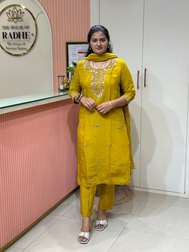 Pure Mul Chanderi Collection with Handwork ( Cotton Lining) | R216