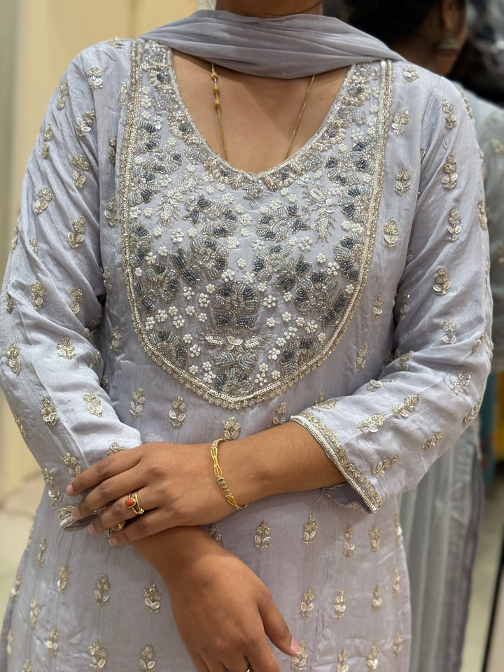 Designer Sharara Suit – Heavy Handwork Collection | R148
