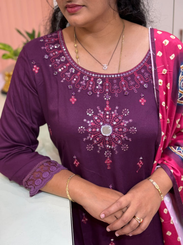 Gaji Satin Collection with Bandini print ( Dupatta Gaji Satin ) | R229