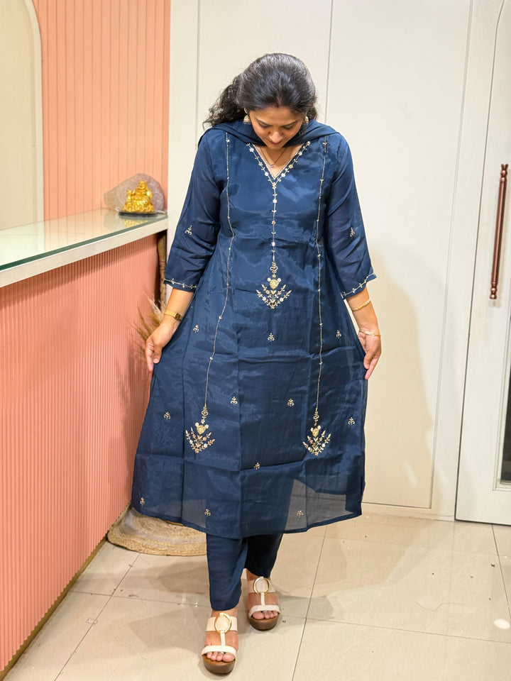S Mul Chanderi Semi Party wear |R138