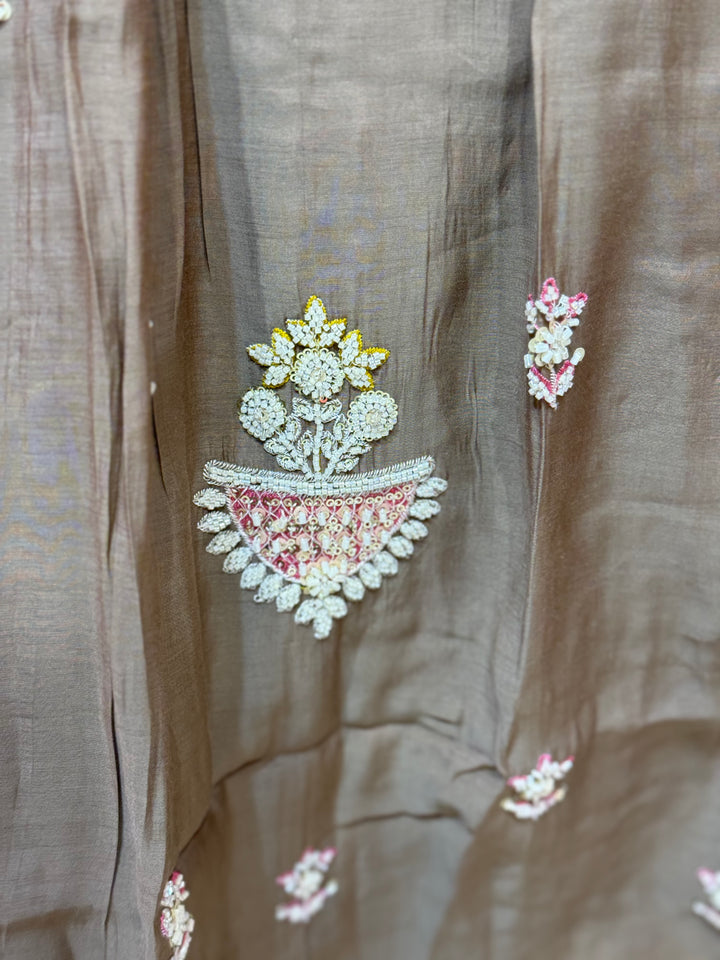 Pure Mul Chanderi handwork collection A Line Pattern | R229