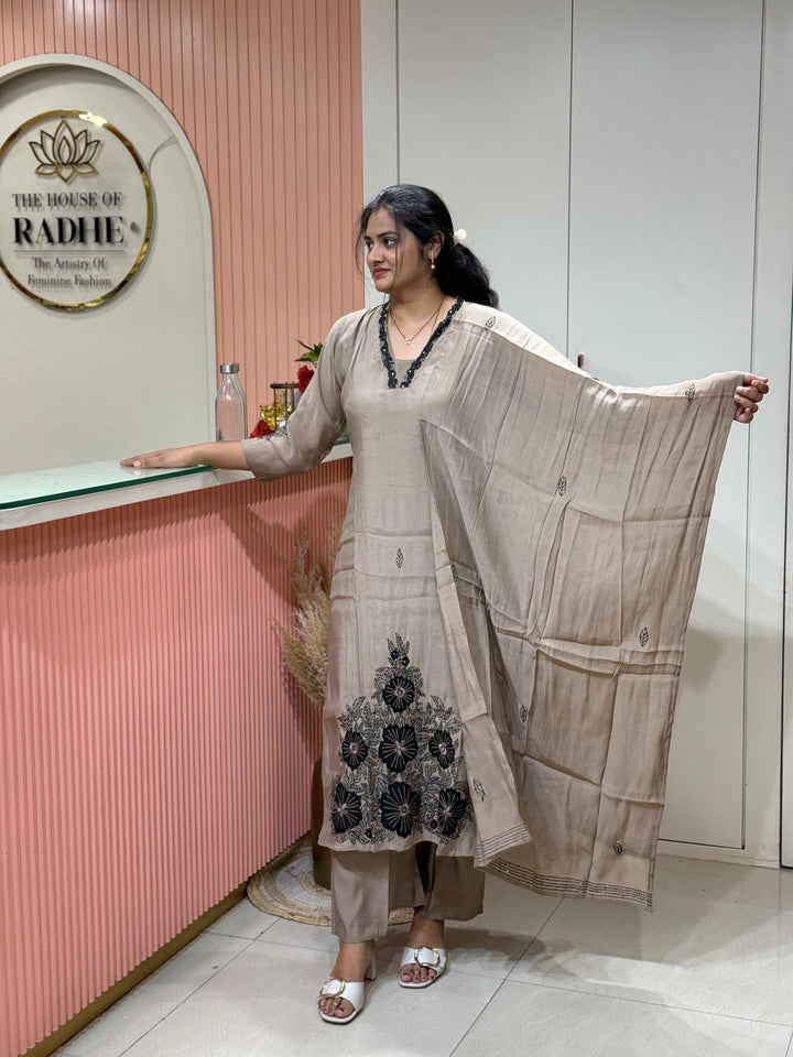 Pure Mul Chanderi Collection with embroidery Work(cotton Lining) | R229