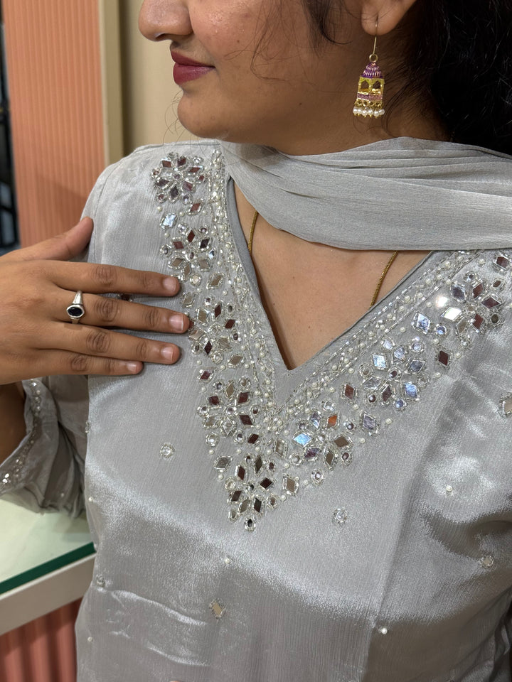 Designer Chinon Collection With Real Mirror Work | R177