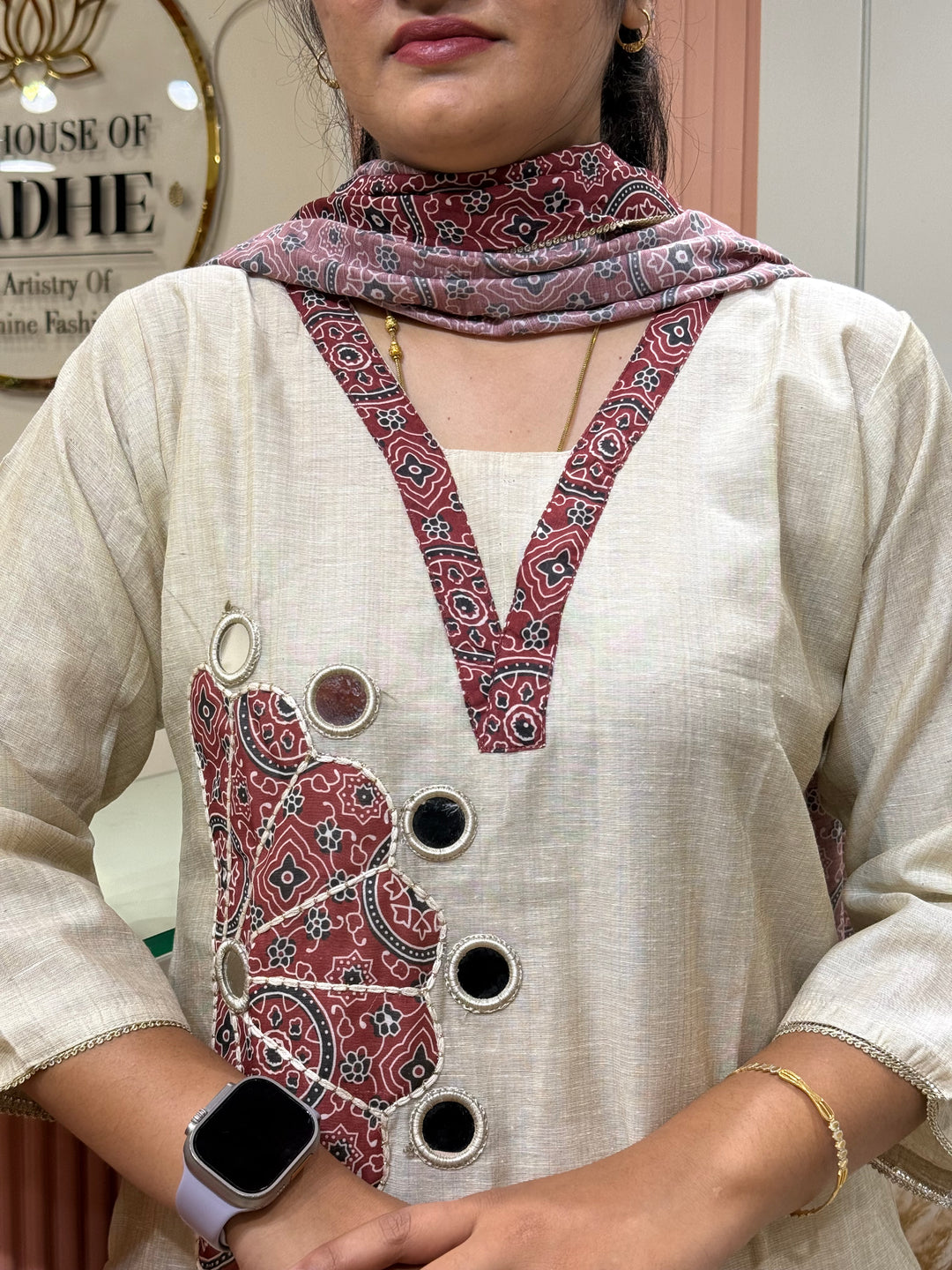 Pure Jamdhani Designer 3 Pcs Set Collection (Cotton Lining)| R211