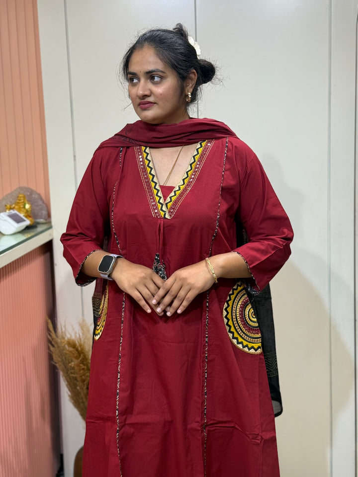 Cotton 3 Pc Kurta Set – Cotton Collection | R162