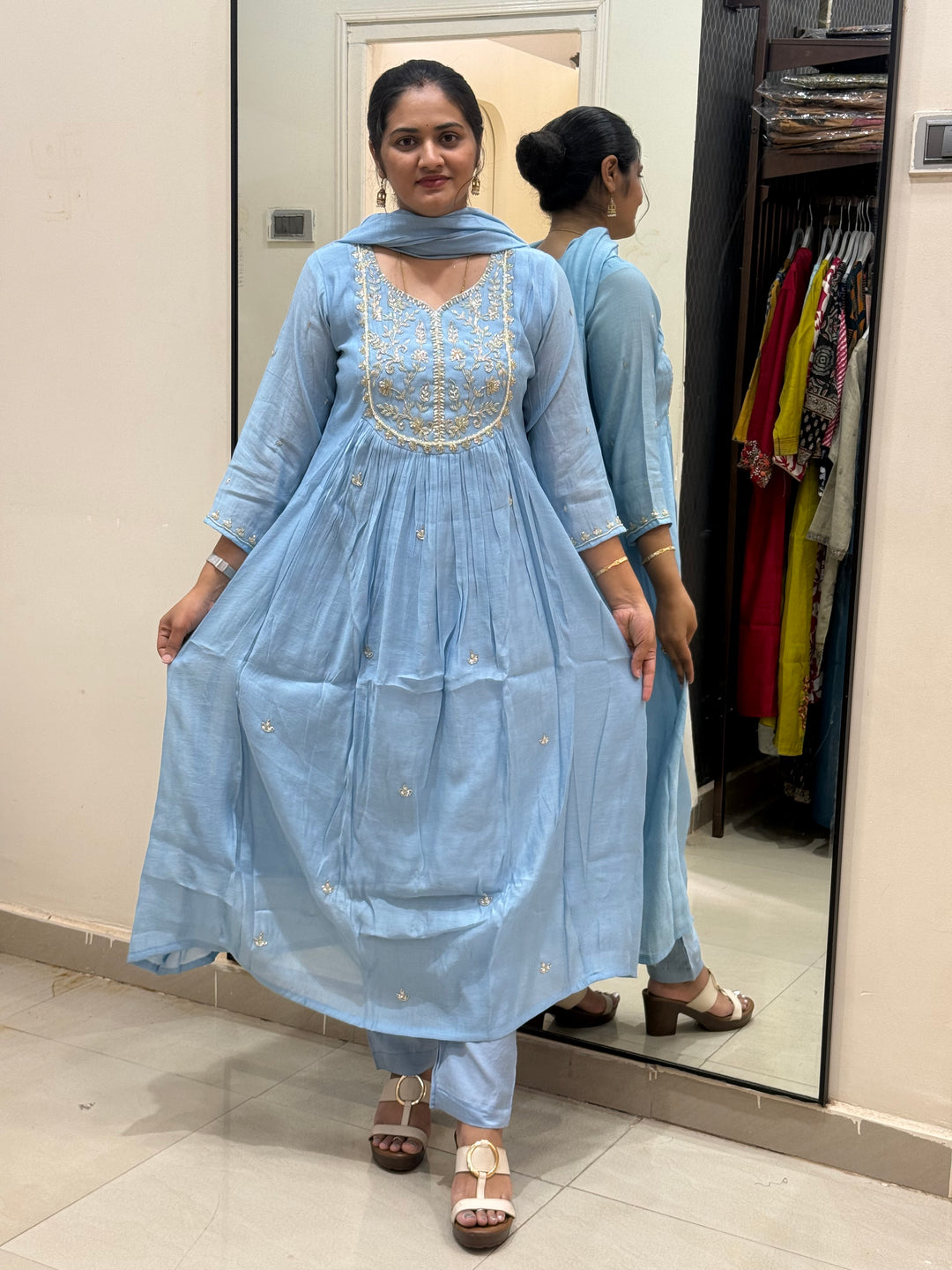Premium Mul Chanderi Party wear Collection | R206