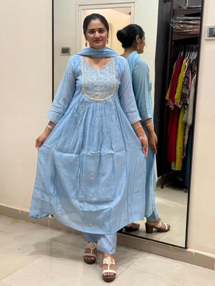 Premium Mul Chanderi Party wear Collection | R206