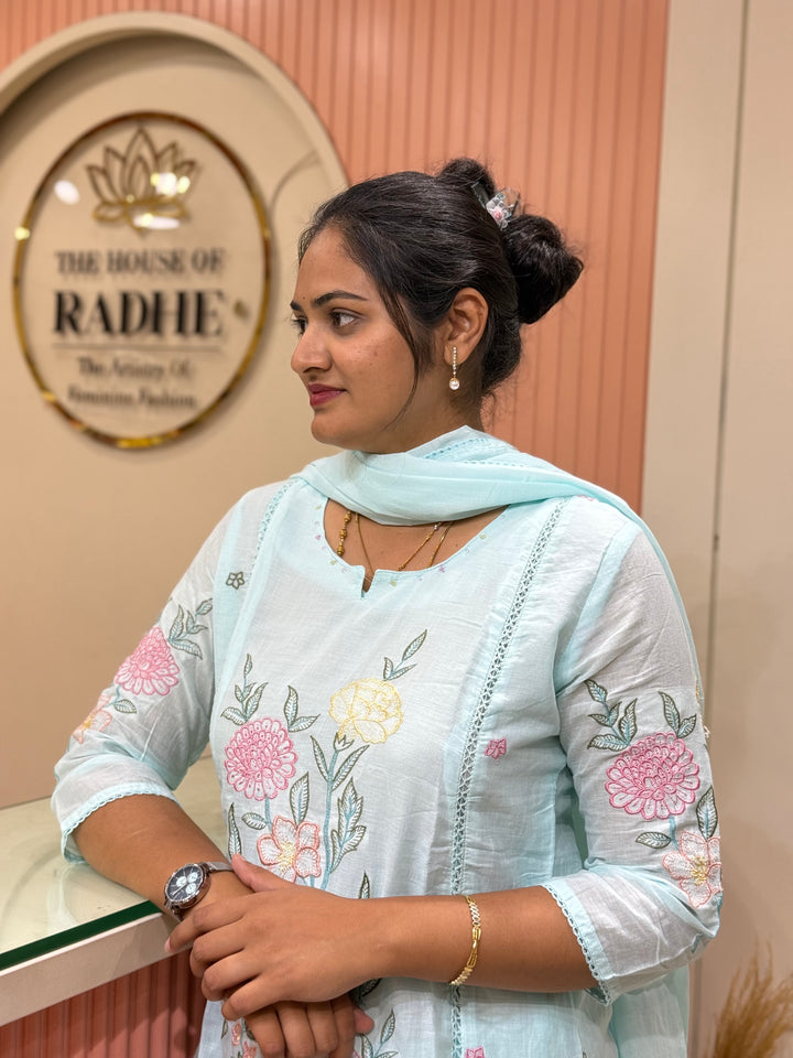 Mul Cotton Collection with Embroidery work (Cotton Lining)| R181