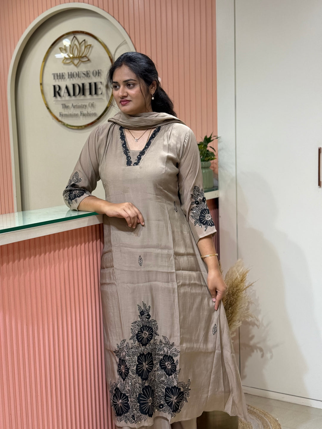 Pure Mul Chanderi Collection with embroidery Work(cotton Lining) | R229